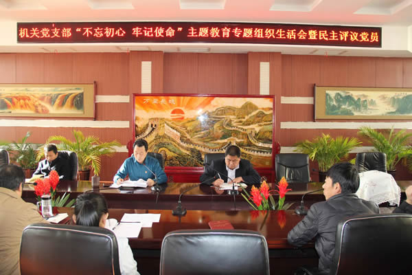 隴運(yùn)集團(tuán)公司機(jī)關(guān)黨支部召開“不忘初心、牢記使命”主題教育專題組織生活會和民主評議黨員會